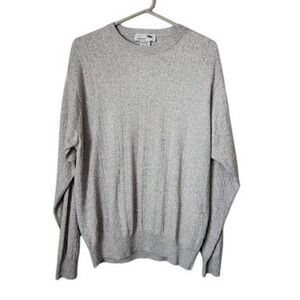 VTG I Levrieri Cashmere Silk Blend Sweater Gray Cable Knit Crewneck Preppy M